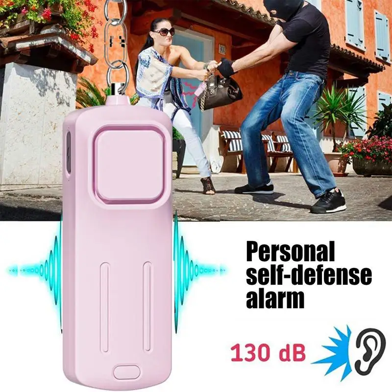 إنذار أمان مقاوم للماء للنساء ، إنذار شخصي ، سلسلة مفاتيح ، USB قابل للشحن ، السفر الليلي ، الأطفال