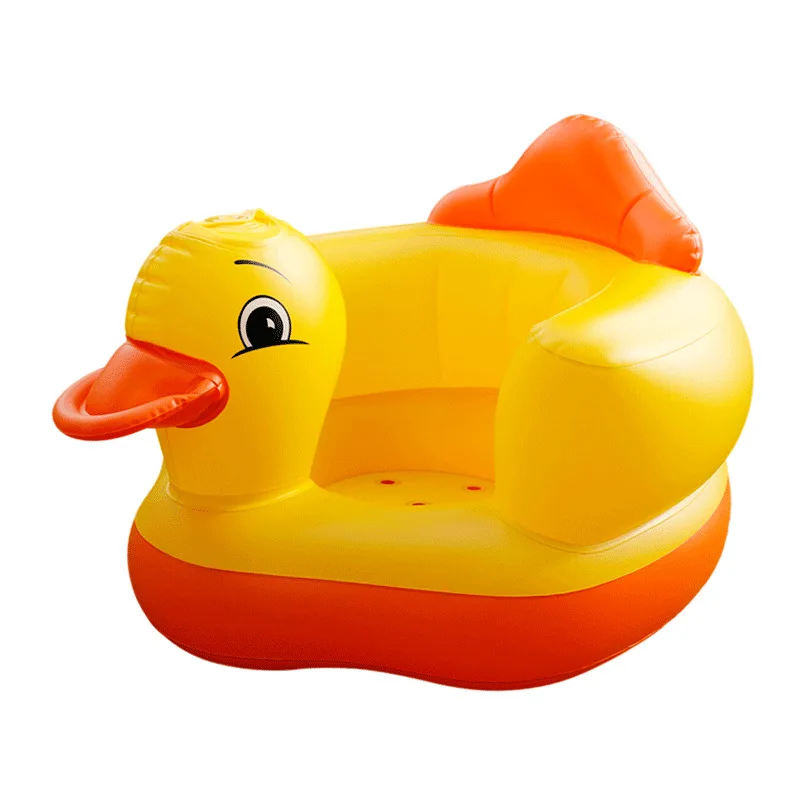 

Thickened Inflatable Duck Seat Portable Bath Chairs PVC Multifunctional Seat Practice Sitting Bath Stool Baby Inflatable Sofa