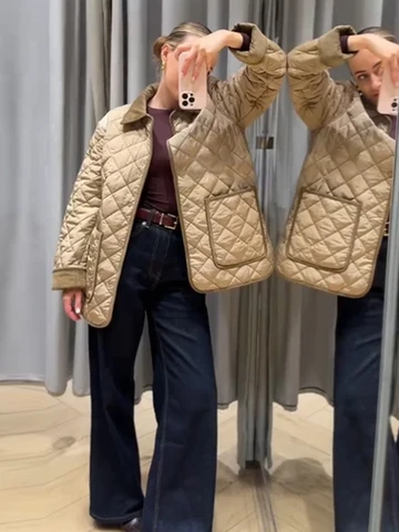 Женская стеганая куртка из полиэстера Casual