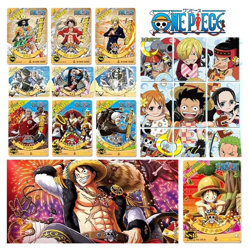 

ONE PIECE Luffy Zoro Sanji cartoon Anime characters Children's toys Bronzing collection Game cards Christmas Birthday gifts