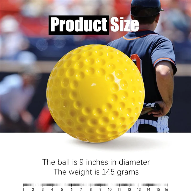 AEF5-10 Pack Baseballs Training Ball ,9 Inch Pitching Machine Baseballs For Hand-Eye Coordination, Hitting And Practice