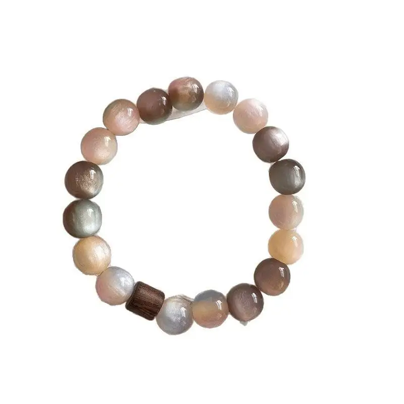 Vintage Pink Brown Beaded Bracelet Boho Style Adjustable Jewelry Accessory for Women Daily Wear Holiday Gift for Friends