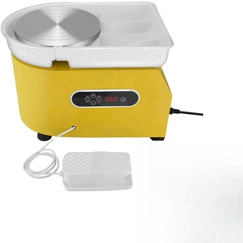 25CM Diameter 350W LCD Display Turning Electric Pottery Wheel Forming Machine DIY Clay Pottery Tool Kit  for Ceramic Work