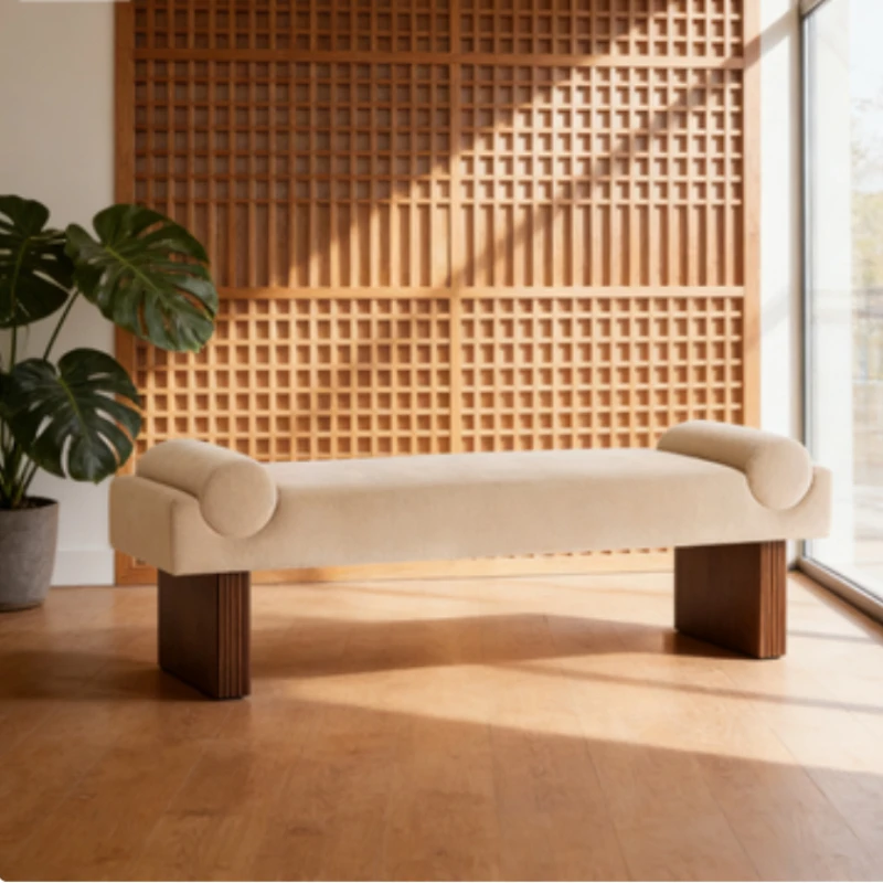 Living Stool, Middle Shoe Ancient Stool, Style Room Solid Changing Wood Living Long Room Leisure Stool