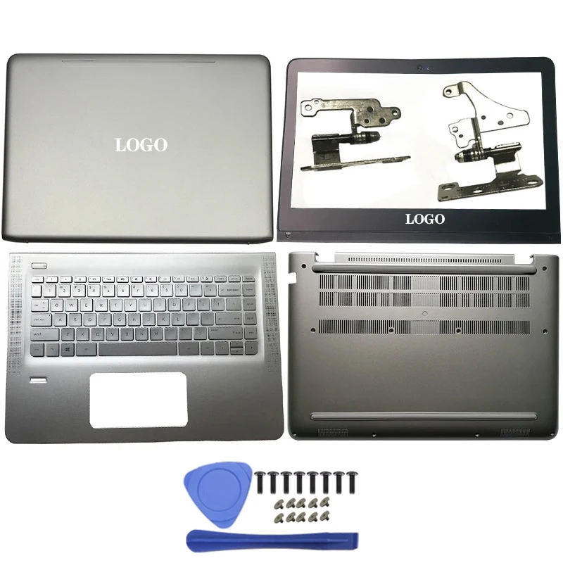 For HP ENVY 14-J 14T-J000 Series 818098-001 818121-001 818100-001 Laptop LCD Back Cover/Front Bezel/Hinges/Palmrest/Bottom Case