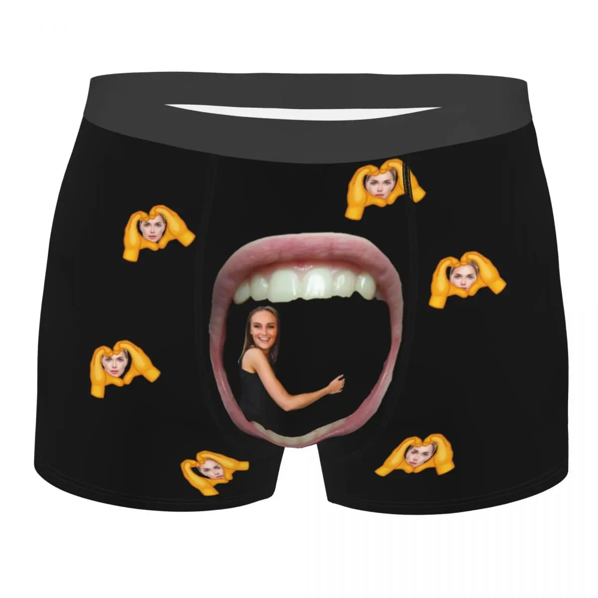 

Custom Personalized Face Photo Underwear Male Printed Boxer Briefs Shorts Panties Breathable Underpants