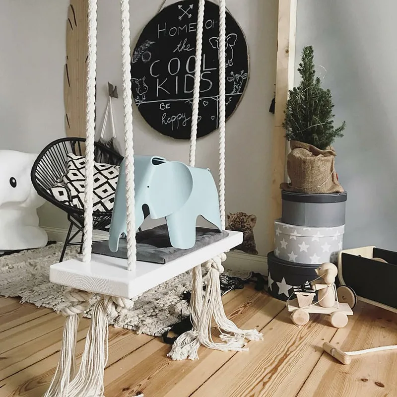 Nordic-Style Indoor Swing Glider Children's Room Decoration Ceiling Hanging Swing Rocking Chair