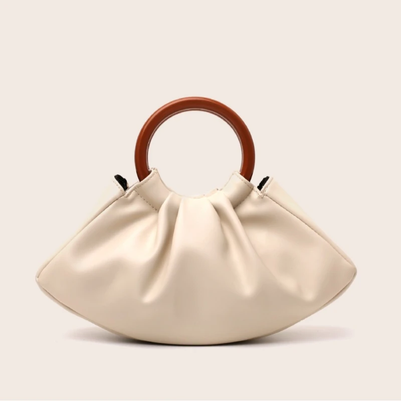 

Fashionable Pleated Temperament Women's Handbag Classic Simple Dinner Bag Mobile Phone Change Storage Bag