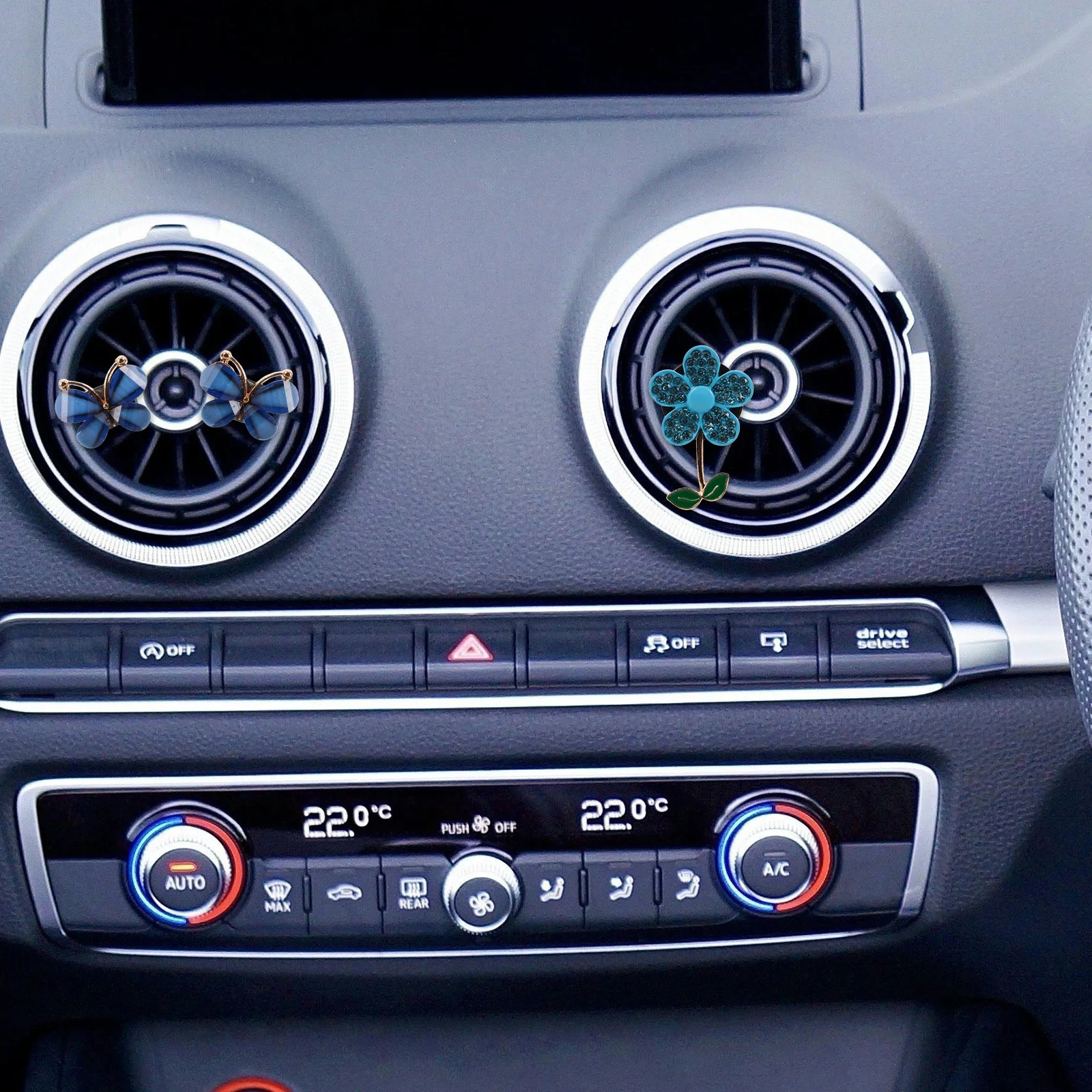 

Car Air Outlet Clip Women Vent Clips Cars Accessories Flower Decoration Rhinestone Elegant Stylish Girly Car Decor Aesthetic
