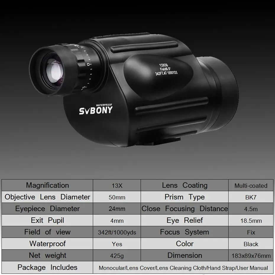 Svbony Telescope SV49 Monocular Powerful Professional Monoculars Waterproof Camping Equipment for Travel And Hunting 5