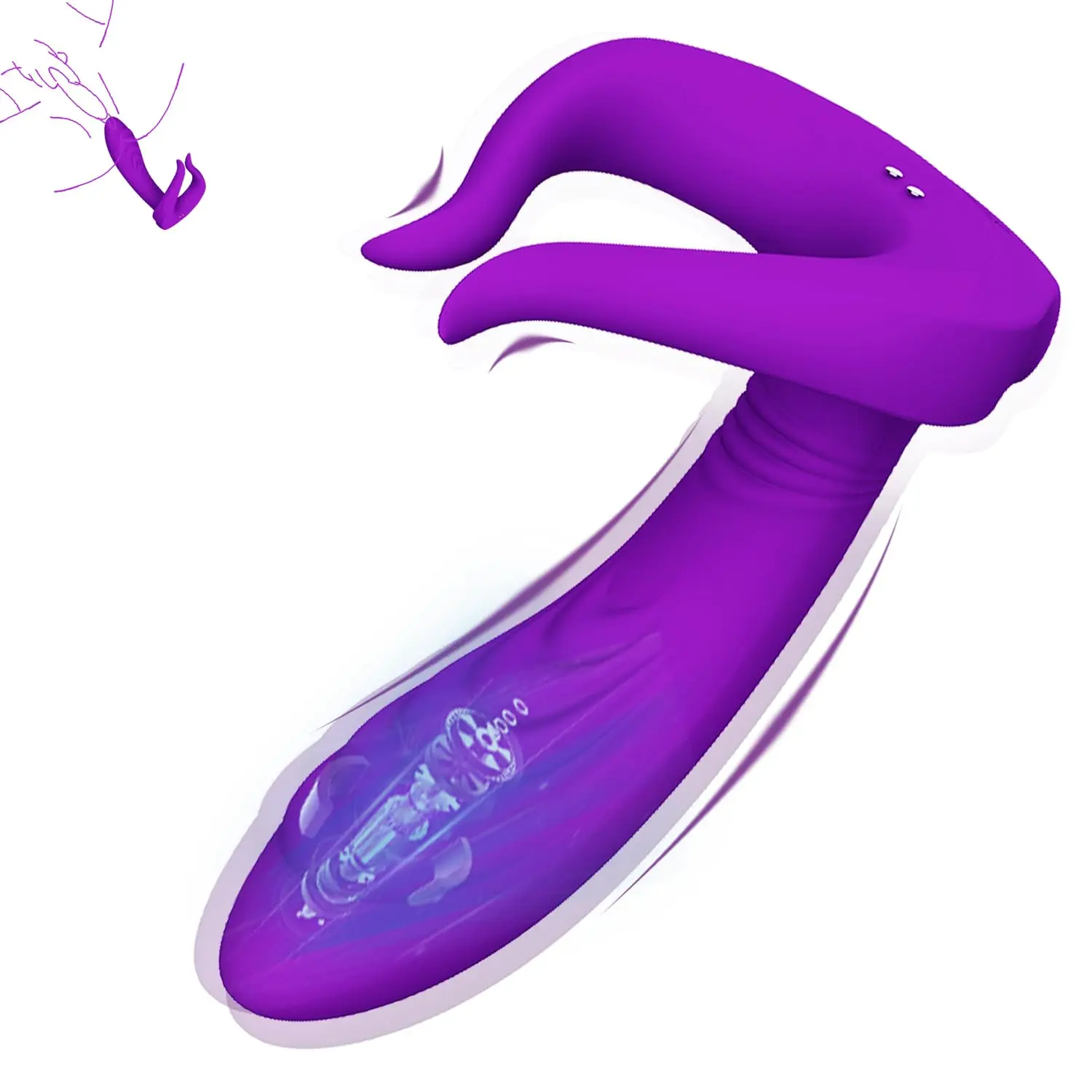 

G Spot Women Vibrator Sex Toy, Wearable Unique Texture Couple Sex Toy, 20 Double Vibration Modes Thrust Dildos Adult Toys, Wate