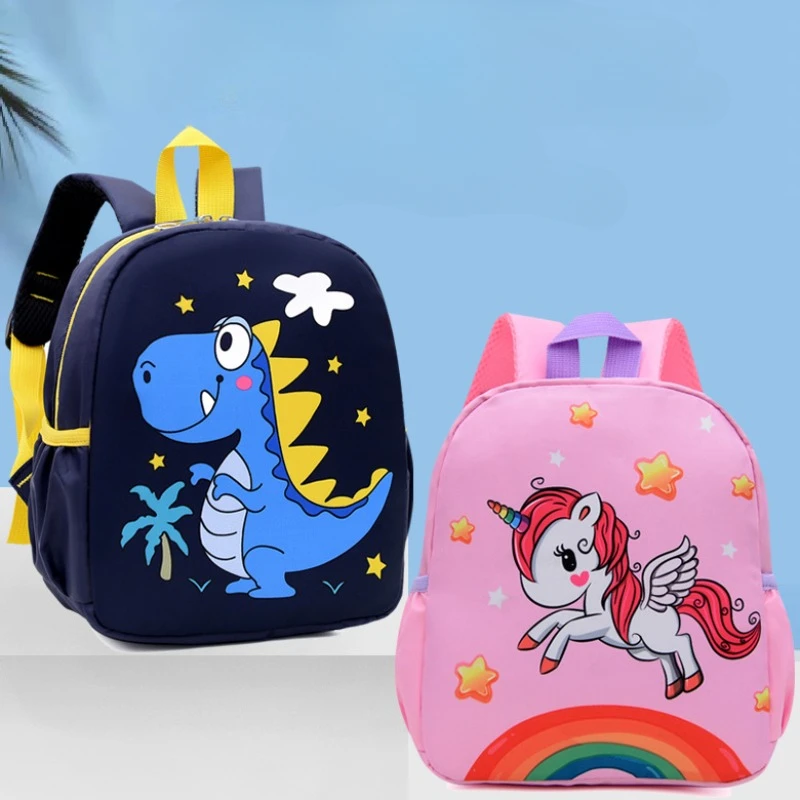 Backpack Wholesale Kindergarten 2-6 Year Old Schoolbag Cartoon Cute Small Animal Cross Border Small Dinosaur Children's Bag