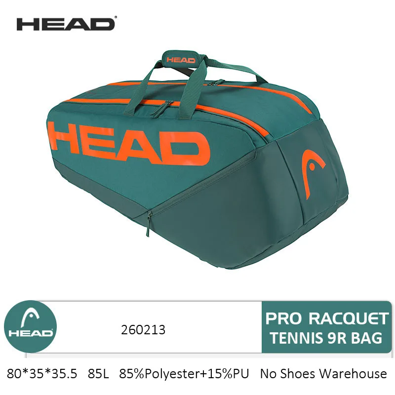 2023 Verão 9R Grande Capacidade RADICAL PRO HEAD Saco De Tênis Adultos Squash Badminton Beach Tennis Shoulder Bags Nova Mochila Esportiva