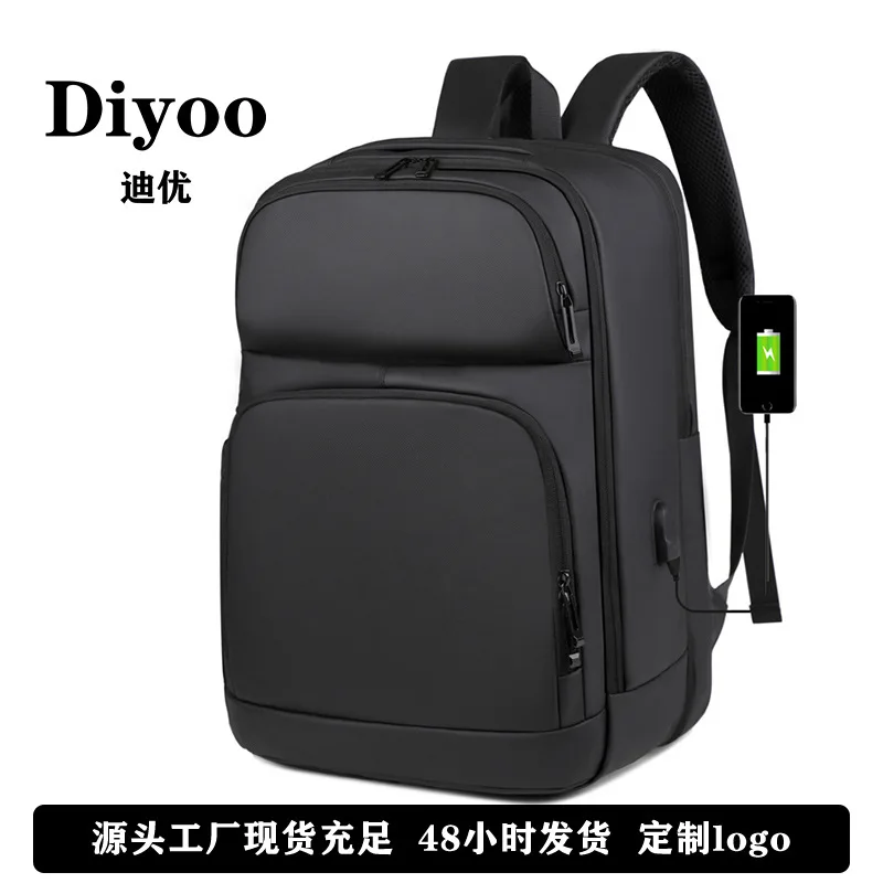 Skin film backpack with anti splashing and thickened back for pressure reduction and shock resistance