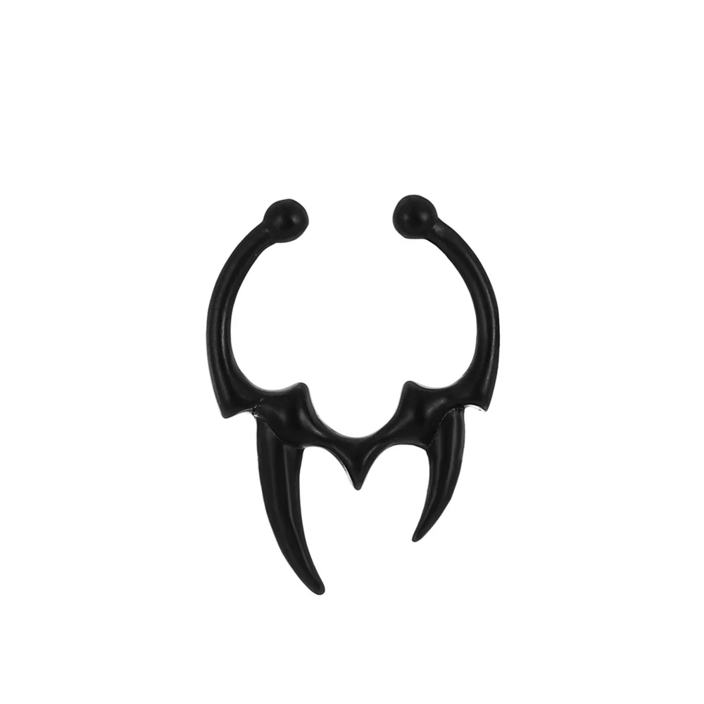 1PC Gothic Irregular Horn Nose Clip Fake Septum Piercing Non-pierced Nose Piercing Nose Ring Simple Fake Body Pircing