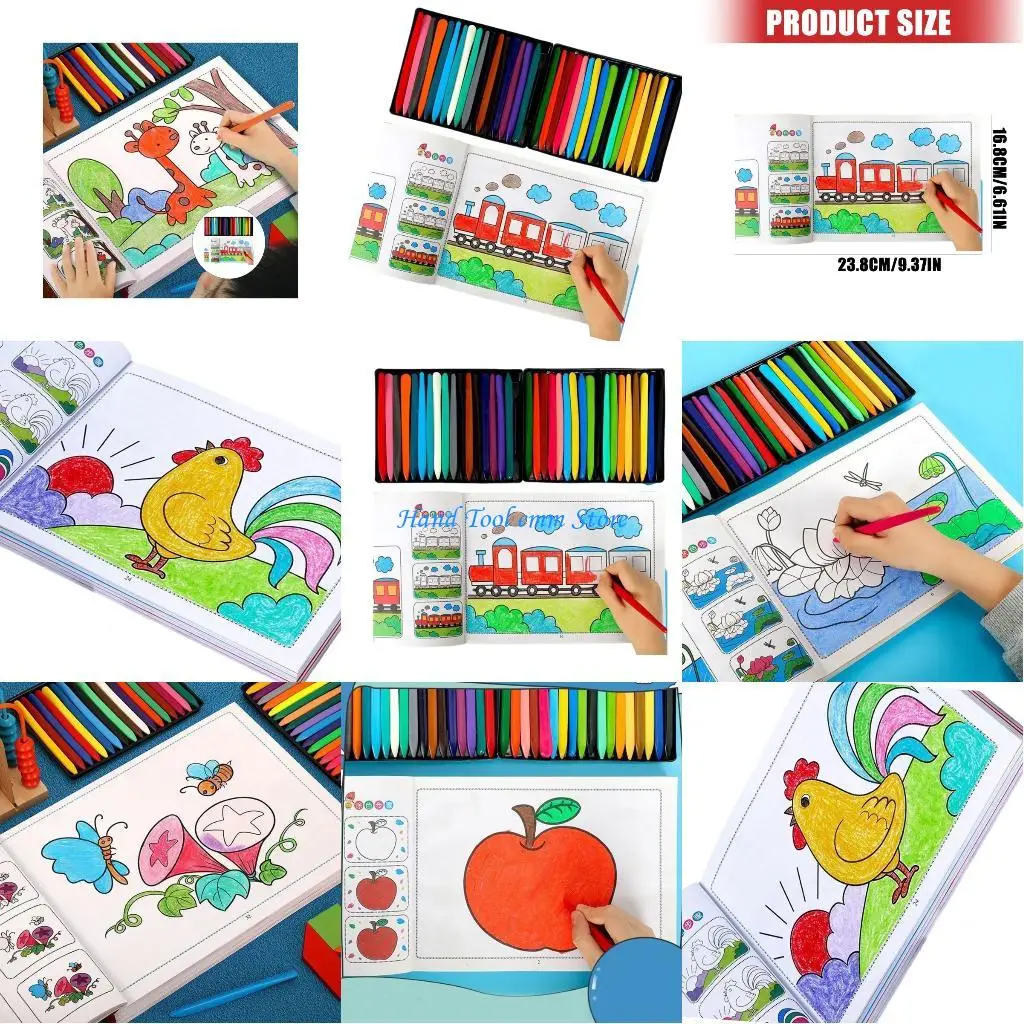 

H37F Kids Coloring Books Drawing Pad For Children Safe Educational Nature Themes