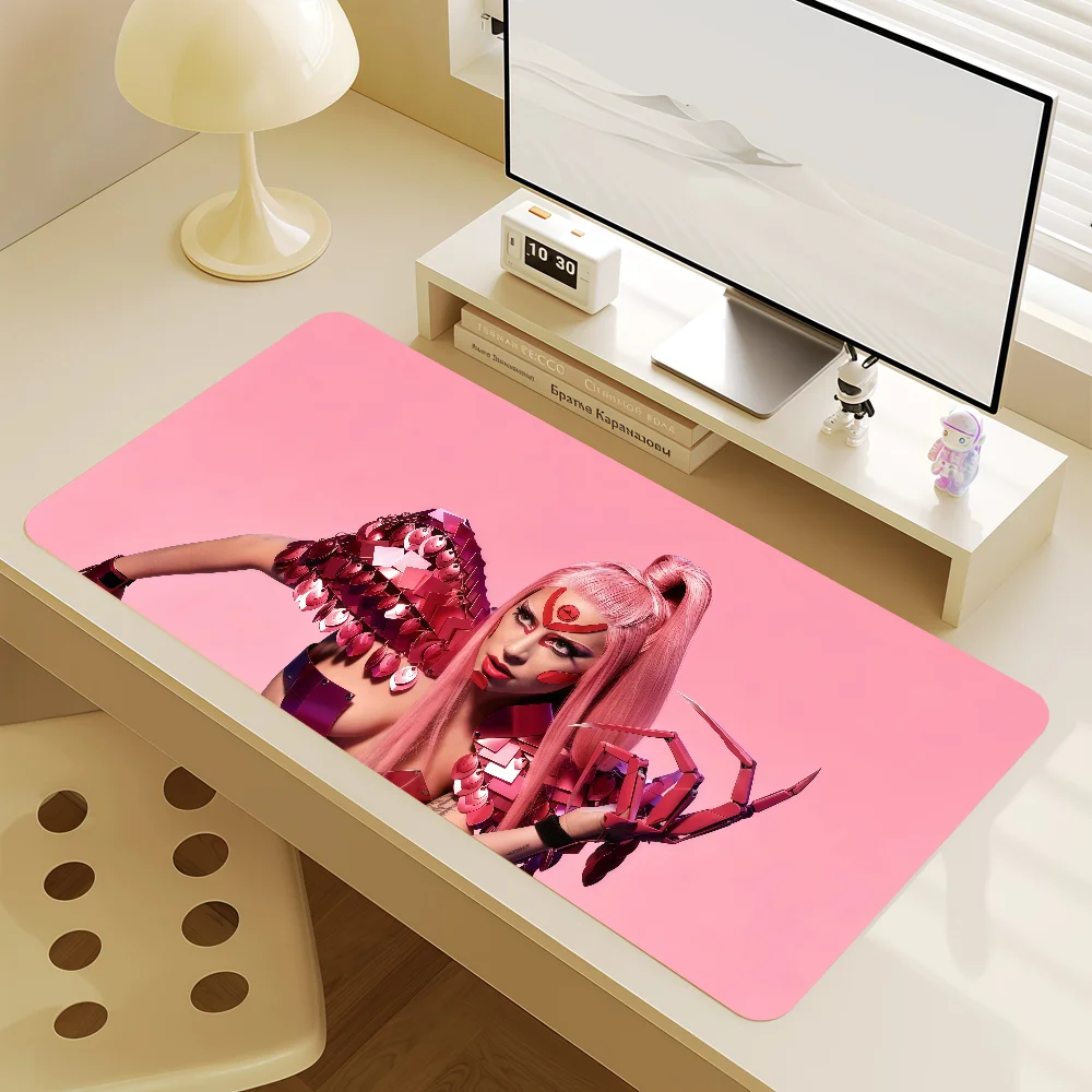 Mouse Pad MousePad Non-slip Lockedge Office L-Lady Student Gaming Thickened Large Gaga Singer Writing Pad Cushion