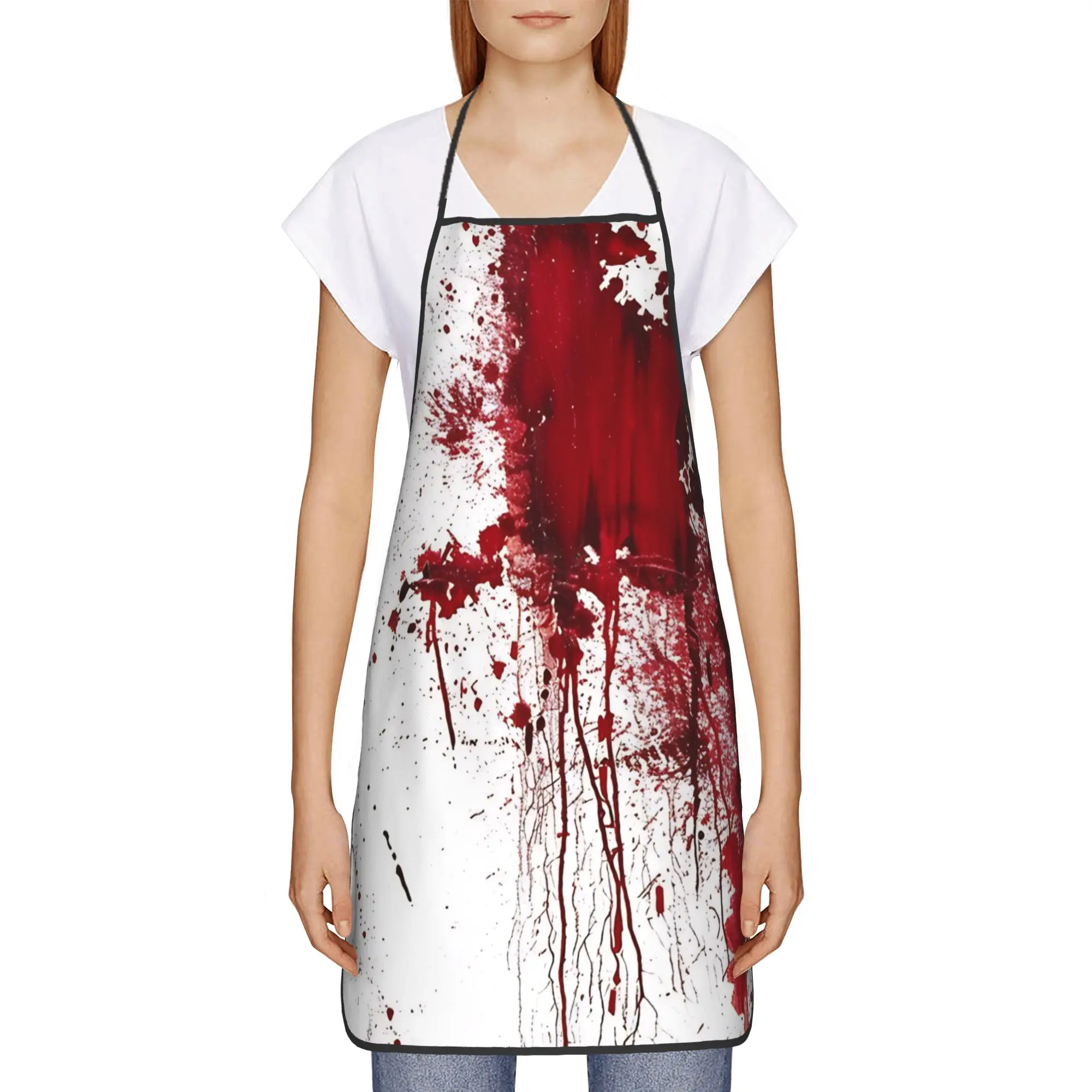 Blood Splatter(2) Apron  Household Fashionable Kitchen Accessories Manicure Work Aprons without Pocket