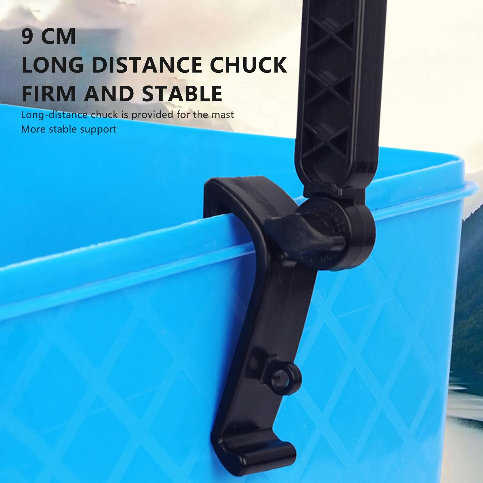 Support de canne à pêche Portable 10/25cm, support de fixation de canne à pêche pliable et réglable, seau de pêche en plein air, support pour mât de bateau