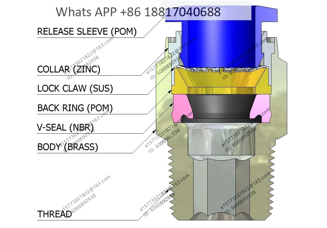 Pneumatic connector PC16-03/04 direct head