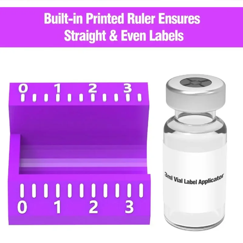 Precision Vial Label Applicator Automatic Label Dispenser for Small Bottles & Tubes Lab Pharmacy Organization Tool