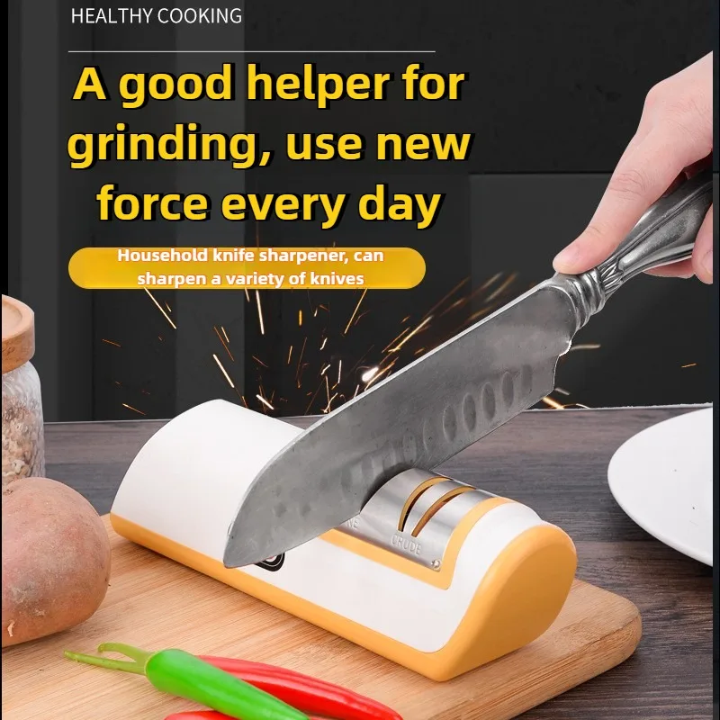 

Профессиональная электрическая автоматическая многофункциональная точилка для ножей, камень, кухонный инструмент, аксессуары для дома, маленькая нескользящая быстрая заточка