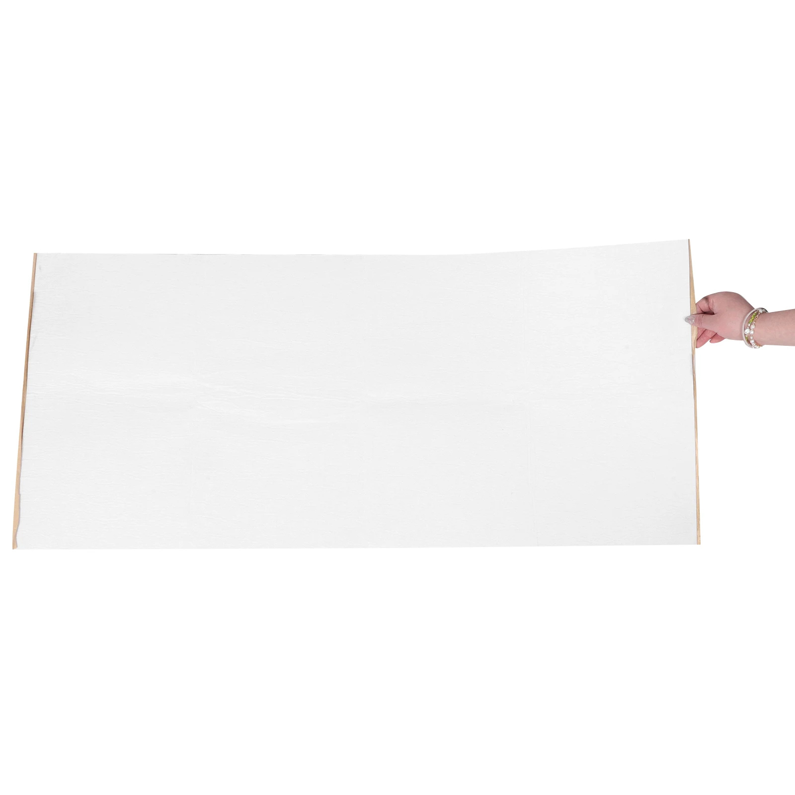 

100X45cm White Adhesive Fabric for Craft Self Adhesive Lining Material for Bag Garments Iron On Felt for Diy Projects