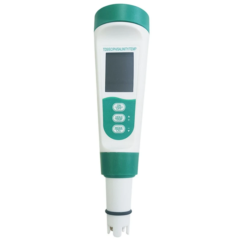 5 In 1 TDS Meter PH Tester PH/TDS/EC/Salt/Temp Tester IP65 Waterproof PPM Meter Water Tester For Drinking Water Durable