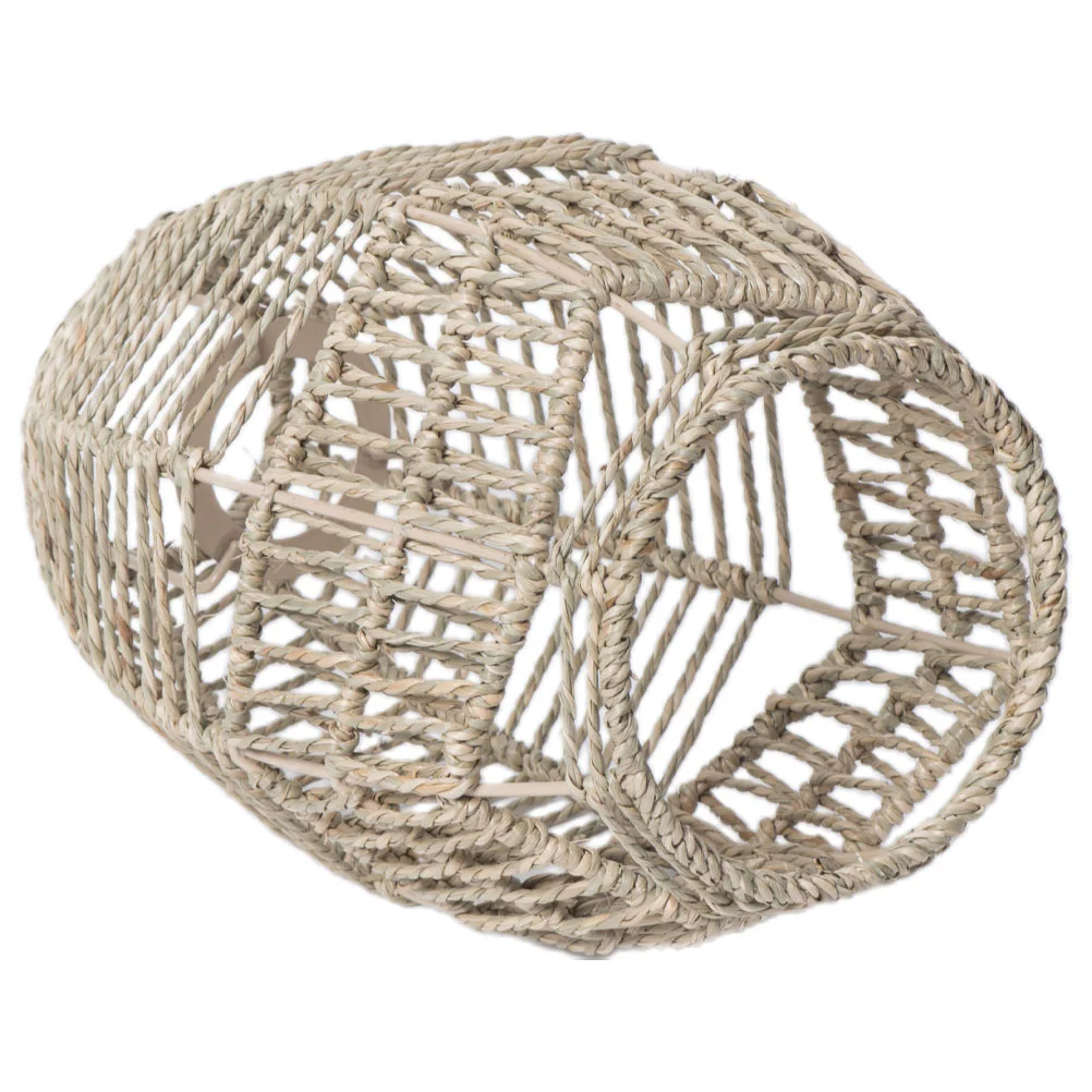 

Braided Straw Rope Chandelier Rustic Lampshade Vintage Shades to Weave Ceiling Light Lampshades Small for