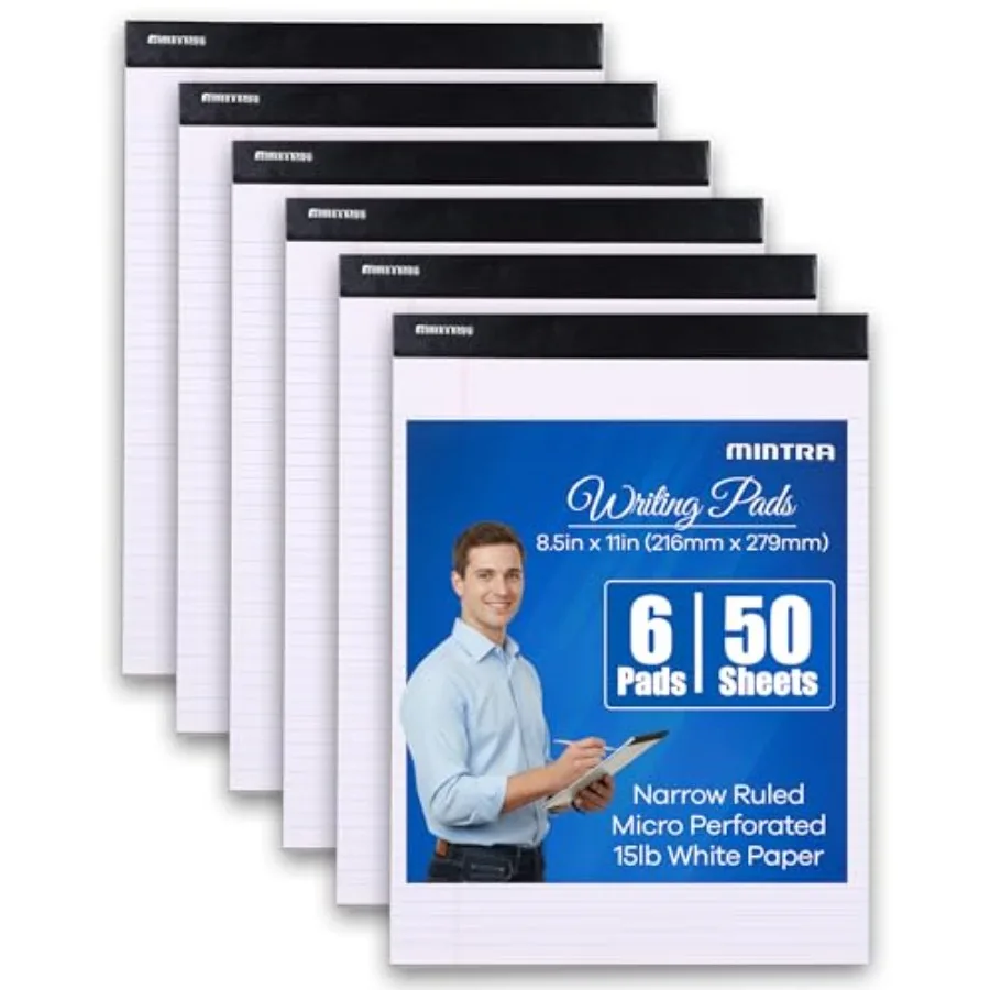 

Legal Pads Ruled Notepads and MicroPerforated Sheets, Ideal for Writing, Note-Taking and Creativity, Office, or Professional Us