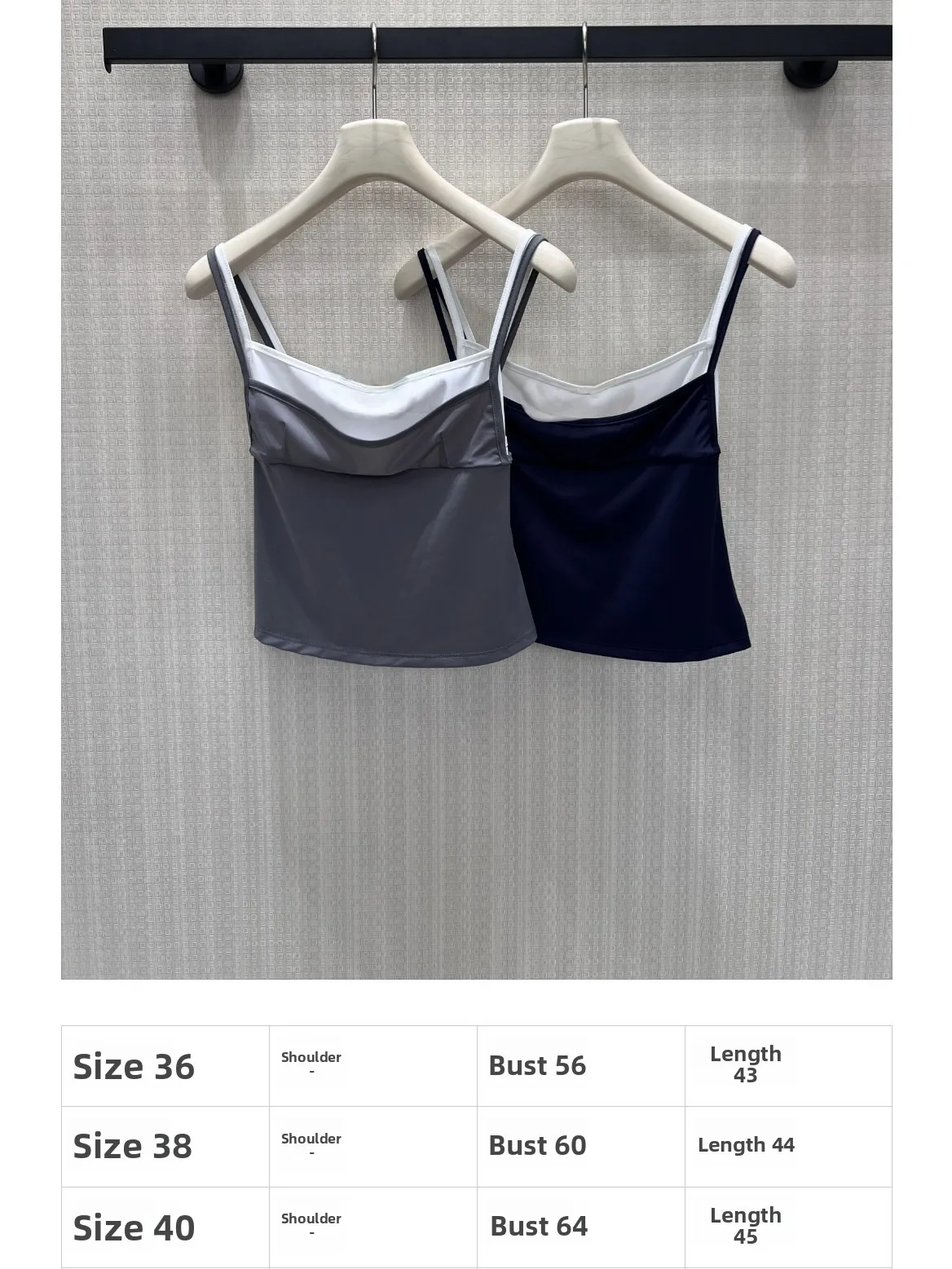 

Fashionable Slimming Color Block Strap Vest Women's Elegant Simple Embroidered Logo Matching All Season Short Sleeve Top