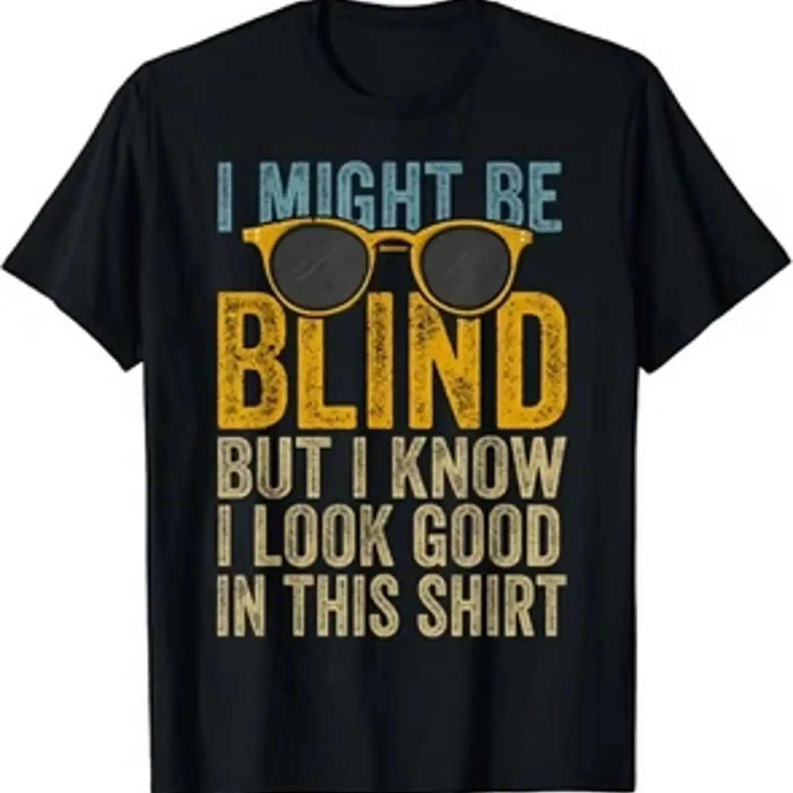 T shirt Blindness Awareness Blind People Visually Funny  vintage Washed homme Unisex Versatile Slightly Soft fashion Stylish