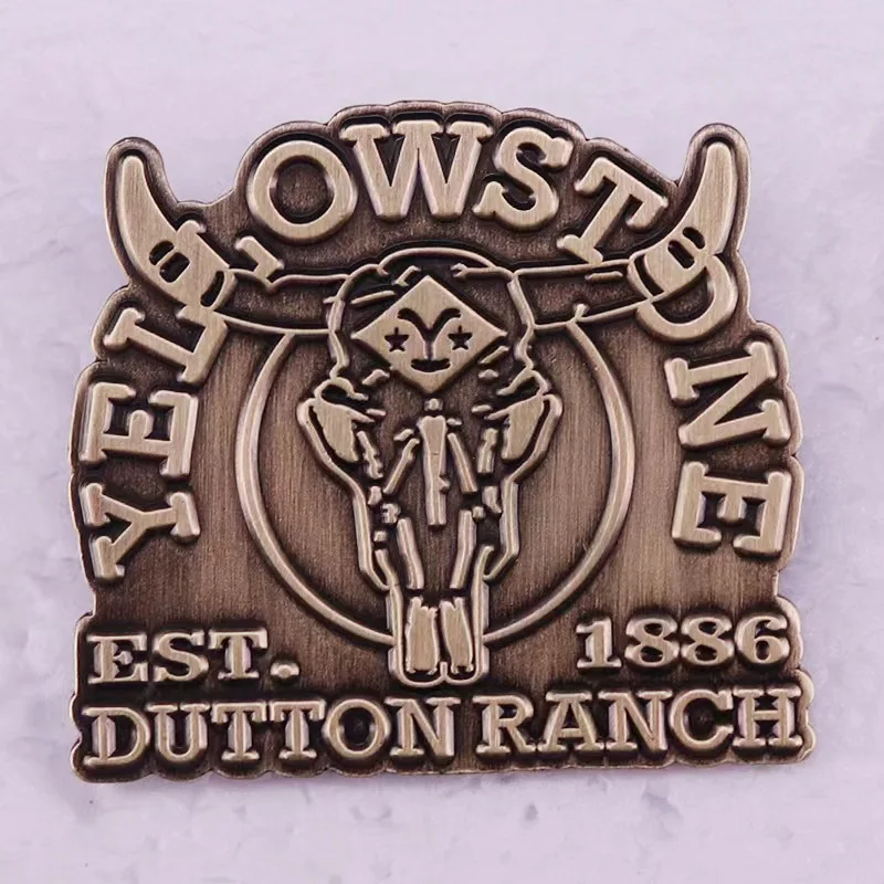 Yellowstone Dutton Ranch Enamel Pin TV Drama Retro Badge Backpack Pin Film and Television Peripheral Jewelry Gift Accessories