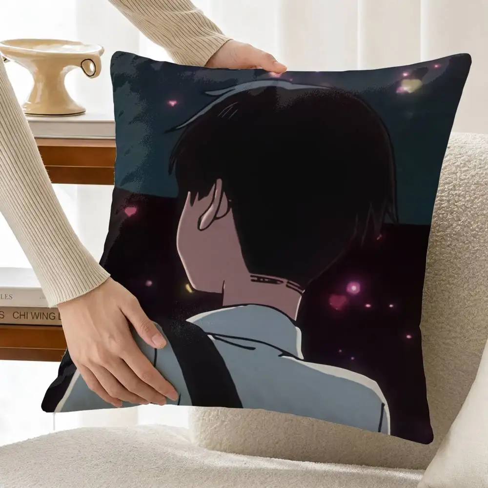 K-Kawaii M-Miyu Suzuki You and I A-P-O  Customizable Square Pillow case Double Sided Print Sofa Bedroom Decor Cushion Cover