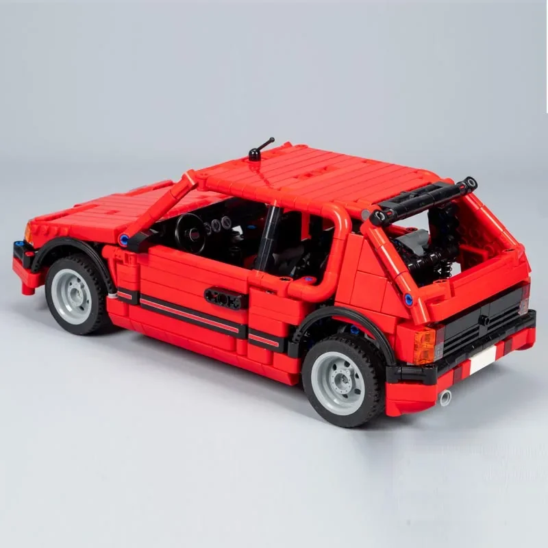 New MOC-109517 205 GTI Red Version Supercar Racing Car Model Technical Building Block Educational Toys for Boys Birthday Gifts