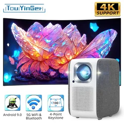 TouYinger H6 Pro Mini Projector Smart Home Theater Android Beamer for Movies 4K Projetor Video Led Beam Full HD Smartphone TV