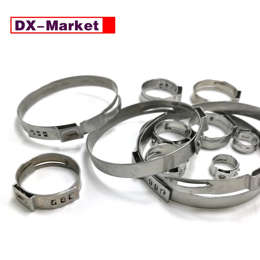 39.3mm-56mm , 304 Stainless Steel Single Ear Clamp Clips , SUS304 Clamping Band PPR Tube Clamp ,C014