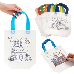 DIY Graffiti Bags Coloring Marker Painting Non-Woven Gift Bags For Kids Birthday Party Favor Piñata Filler Party Supplies