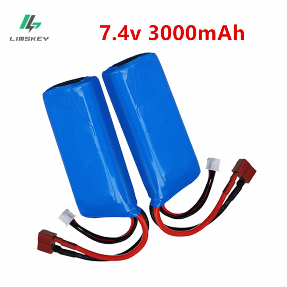 Original 2s 7.4 V 3000mAh Lipo battery for Wltoys 144001 104001 124019 12428 RC car Parts 7,4 В 3000 мАч RC Игрушечн