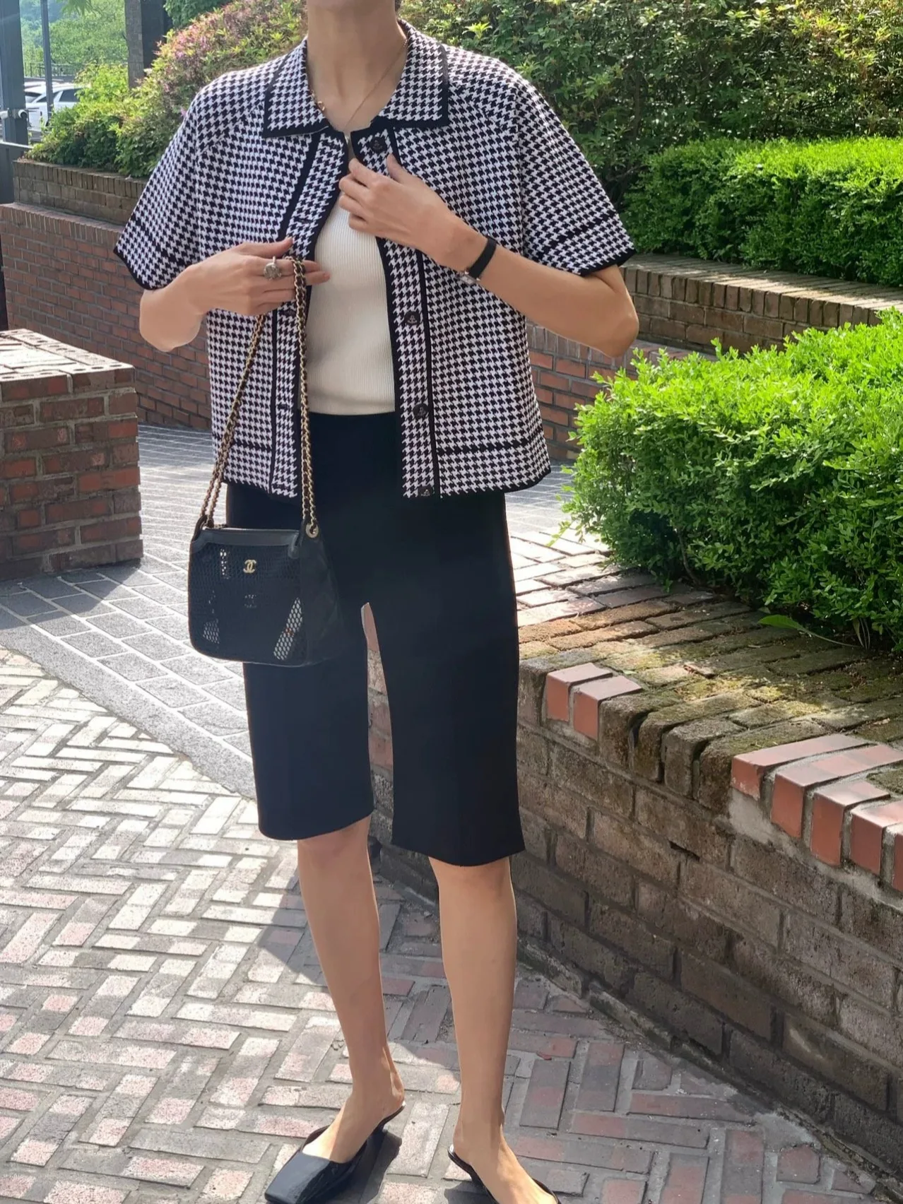 

Ele ort Sve Knitted Open Cardigan Women's Turn-down Collar Color Blo Plaid Versatile ort Outerwear