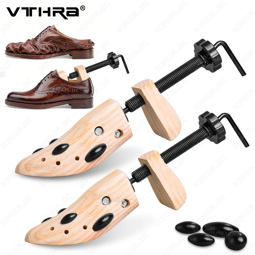 1/2PCS Shoe Stretcher Women & Men Wide Feet Wood Shoe Stretcher Adjustable Large Size Shoe Expander Widener Stretch Length Widt