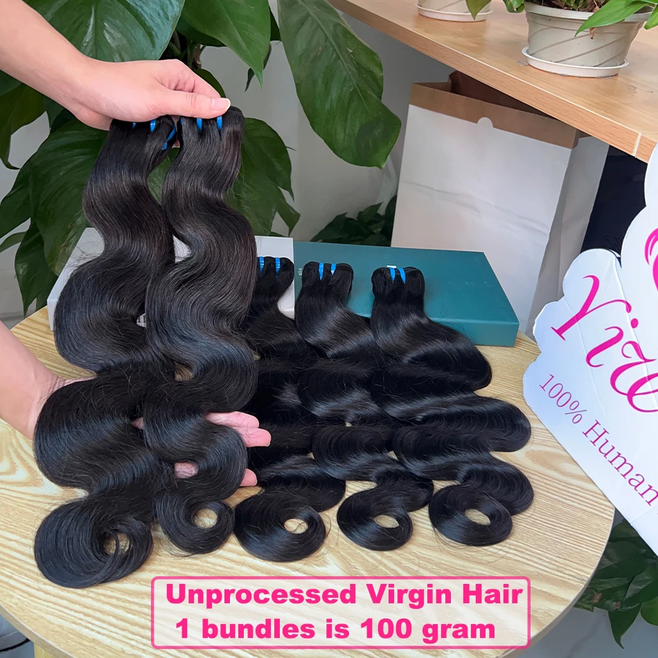Yiwigs 18A Grade Body Wave 100% Raw Virgin Human Hair Bundles Unprocessed Vietnamese Hair Weave Extensions For Women
