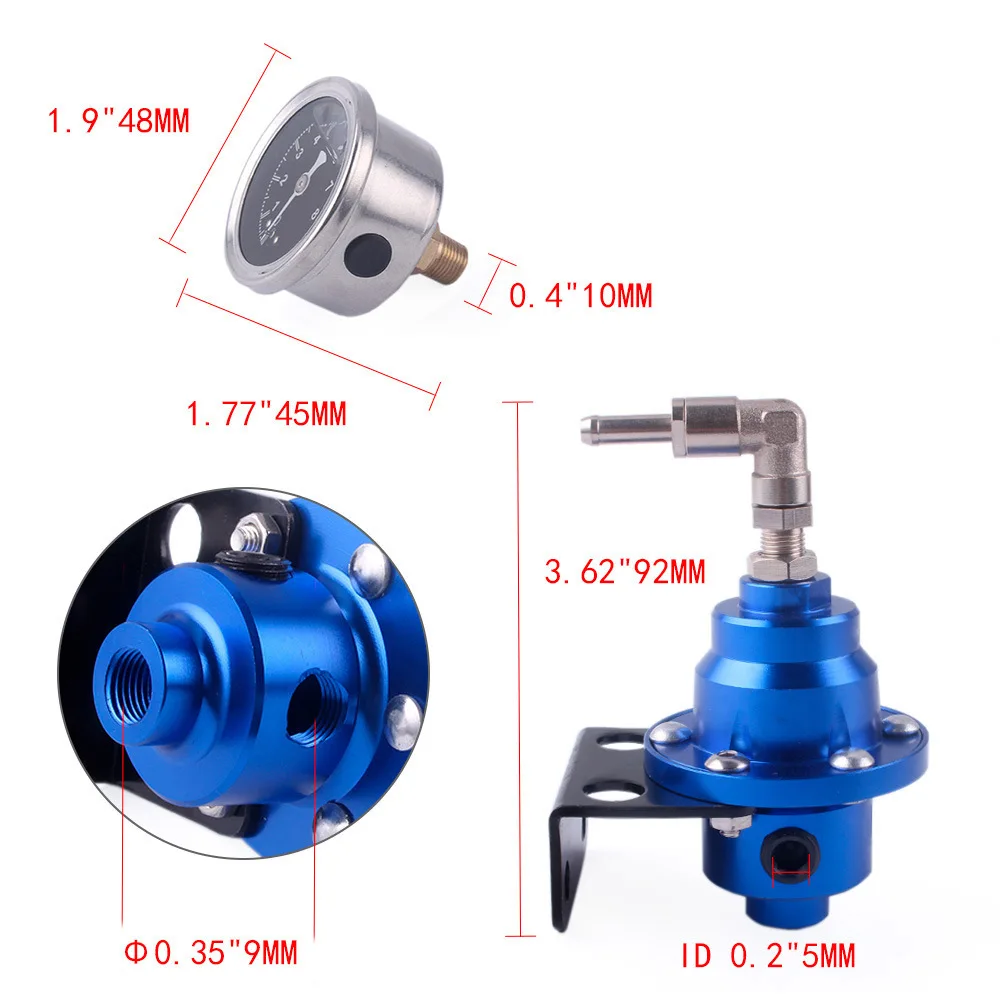 車の改造 TOMEI 車調整可能な燃料圧力調整弁燃料ブースター圧力計増加省電力燃料