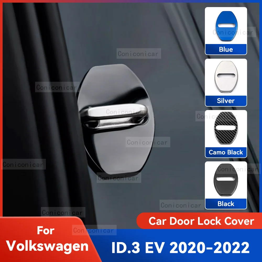 

Auto Car Door Lock Protect Cover Emblems Case Stainless Steel Decoration For VW Volkswagen ID.3 EV 2020 2021 2022 Accessories