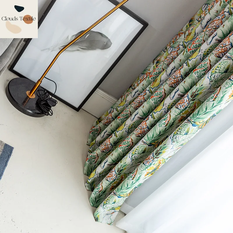 

Modern and Minimalist Double-sided Matte Printed Fabric Curtains for Living Dining Room Bedroom