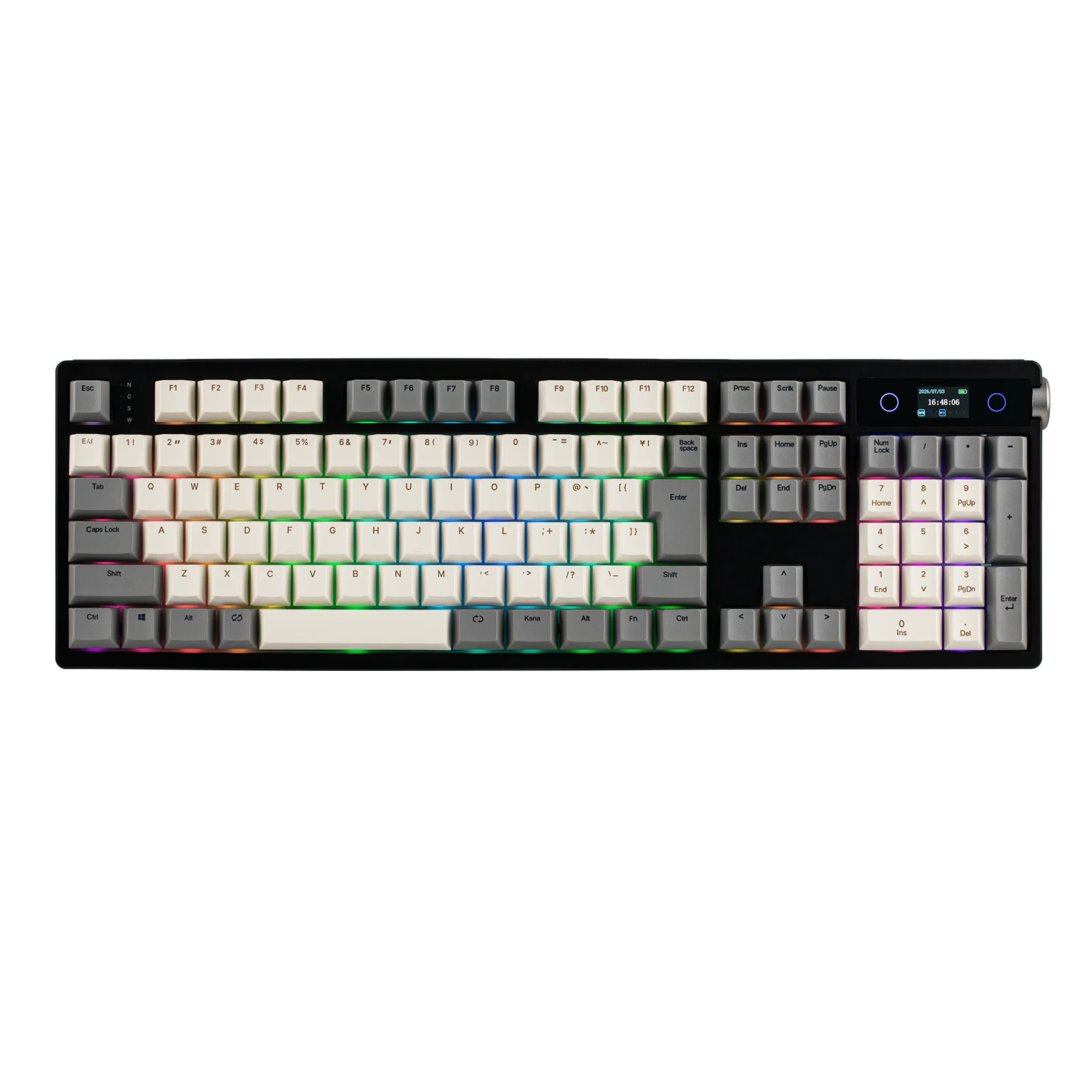 Japanse versie EPOMAKER TH108 PRO 100% JIS Layout Gasket Bedraad/Bluetooth/2.4Ghz Mechanisch toetsenbord RGB-achtergrondverlichting