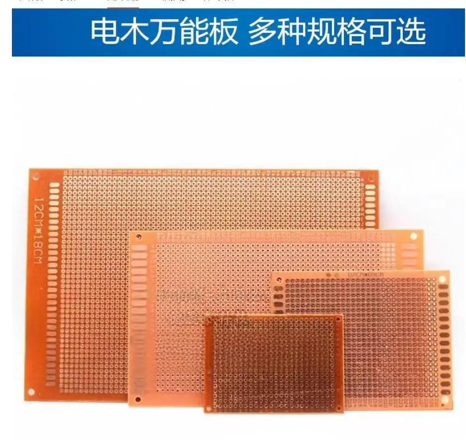 Scheda universale 10ea, scheda forata universale in bachelite, circuito stampato PCB, 5x7 cm/7x9/9*15/12*18/15*18 cm