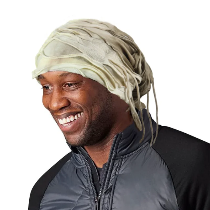 

European And American-style Ragged Beanie Tie-dye Color-blocked Headscarf Customized Outdoor Sports Hats