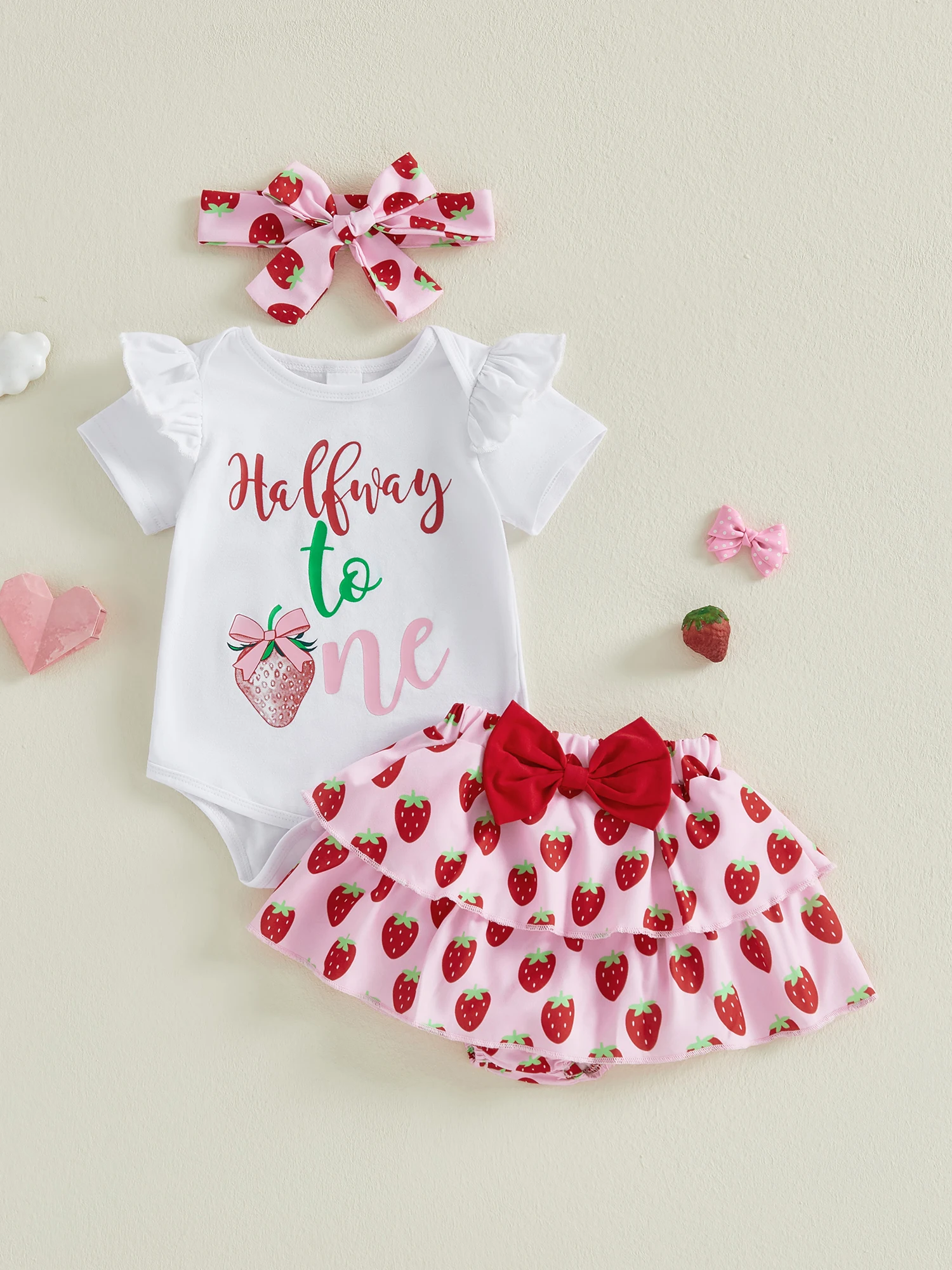 

Комплект из 2 предметов для маленьких девочек: топ без рукавов с цветочным принтом и шорты с рюшами, в комплекте с подходящей повязкой на голову для летней пляжной вечеринки