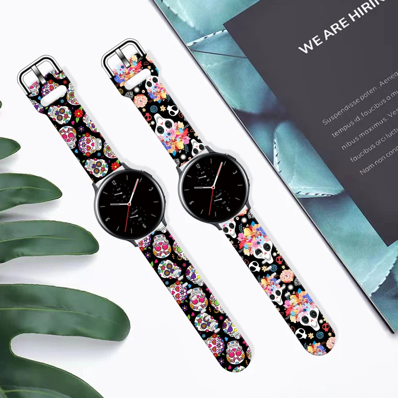 

40mm 44mm Band Replaceable Braceclet 22mm for Xiaomi Huawei Watchband Colored Halloween for Samsung Galaxy Watch 7/6/5